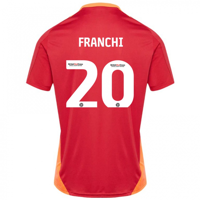 Niño Camiseta Matilda Franchi #20 Azul Blanquecino 2ª Equipación 2024/25 La Camisa Argentina