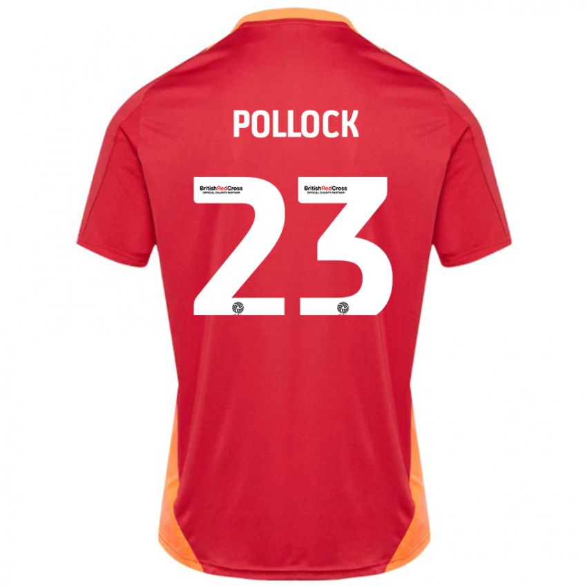 Niño Camiseta Amber Pollock #23 Azul Blanquecino 2ª Equipación 2024/25 La Camisa Argentina