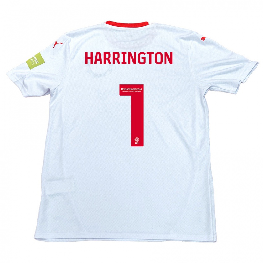 Niño Camiseta David Harrington #1 Blanco 2ª Equipación 2024/25 La Camisa Argentina