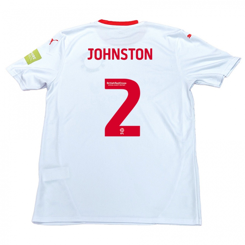 Niño Camiseta Carl Johnston #2 Blanco 2ª Equipación 2024/25 La Camisa Argentina