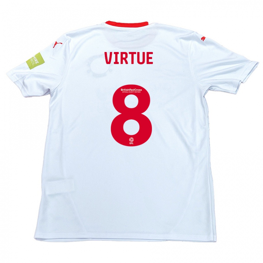 Niño Camiseta Matty Virtue #8 Blanco 2ª Equipación 2024/25 La Camisa Argentina