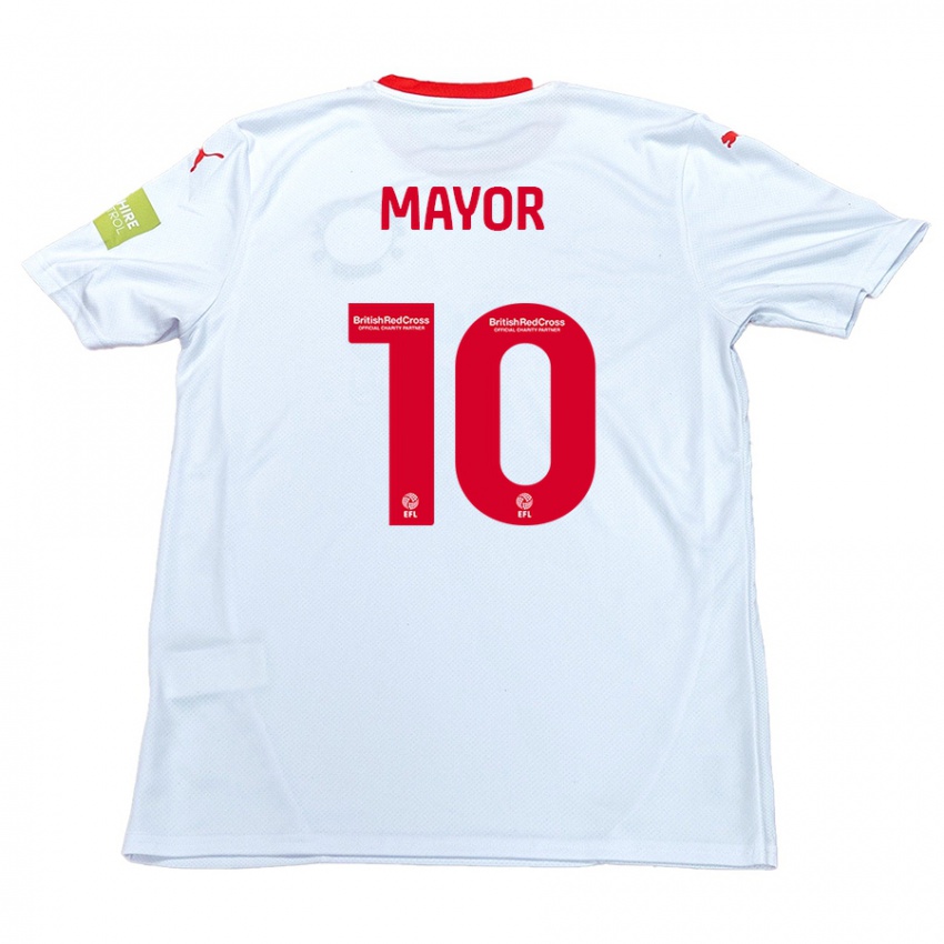 Niño Camiseta Danny Mayor #10 Blanco 2ª Equipación 2024/25 La Camisa Argentina