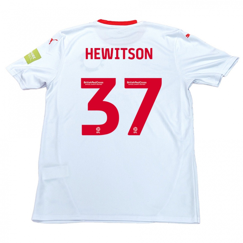 Niño Camiseta Luke Hewitson #37 Blanco 2ª Equipación 2024/25 La Camisa Argentina