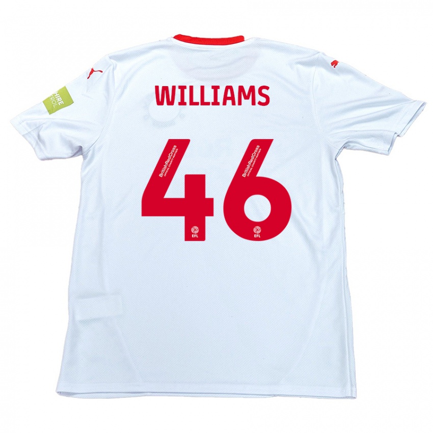 Niño Camiseta Theo Williams #46 Blanco 2ª Equipación 2024/25 La Camisa Argentina