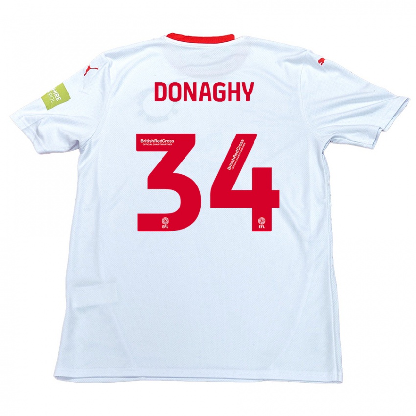 Niño Camiseta Tom Donaghy #34 Blanco 2ª Equipación 2024/25 La Camisa Argentina