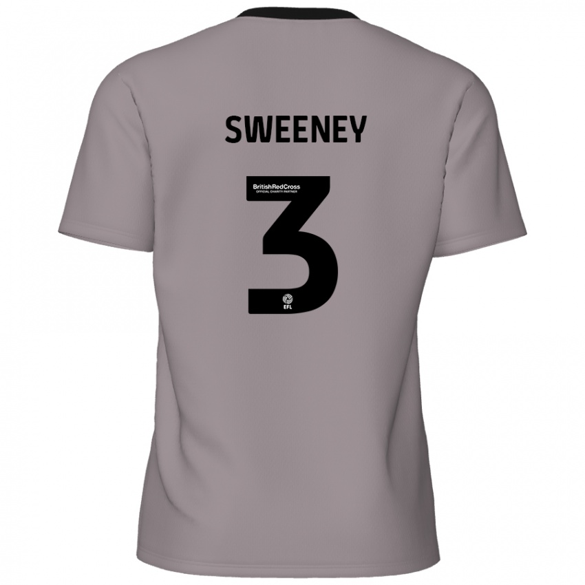 Niño Camiseta Jayden Sweeney #3 Gris 2ª Equipación 2024/25 La Camisa Argentina