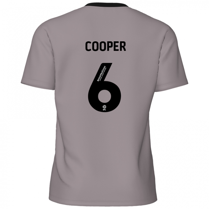 Niño Camiseta Brandon Cooper #6 Gris 2ª Equipación 2024/25 La Camisa Argentina