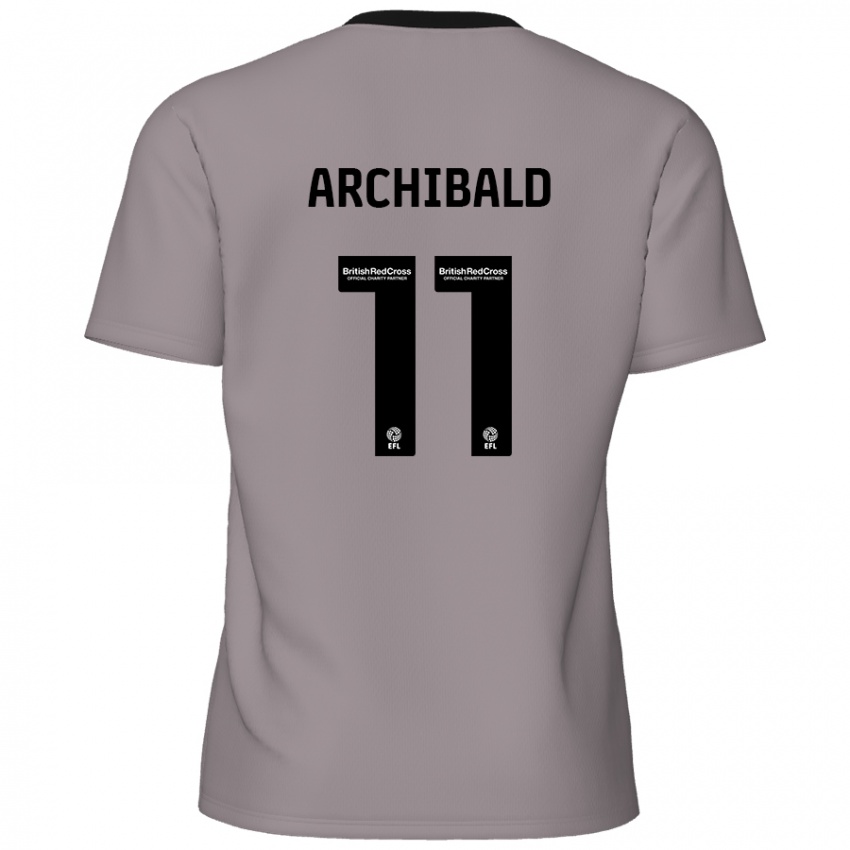 Niño Camiseta Theo Archibald #11 Gris 2ª Equipación 2024/25 La Camisa Argentina