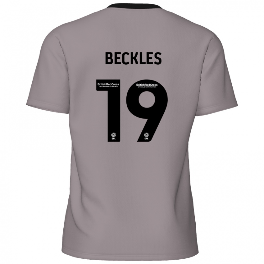 Niño Camiseta Omar Beckles #19 Gris 2ª Equipación 2024/25 La Camisa Argentina