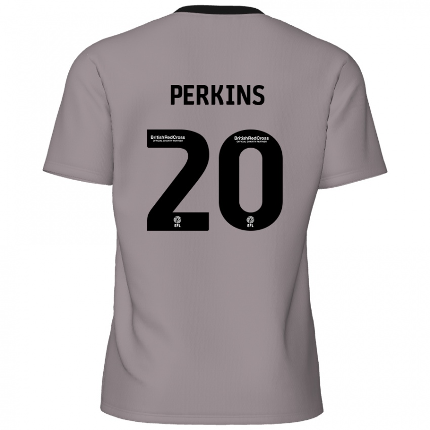 Niño Camiseta Sonny Perkins #20 Gris 2ª Equipación 2024/25 La Camisa Argentina