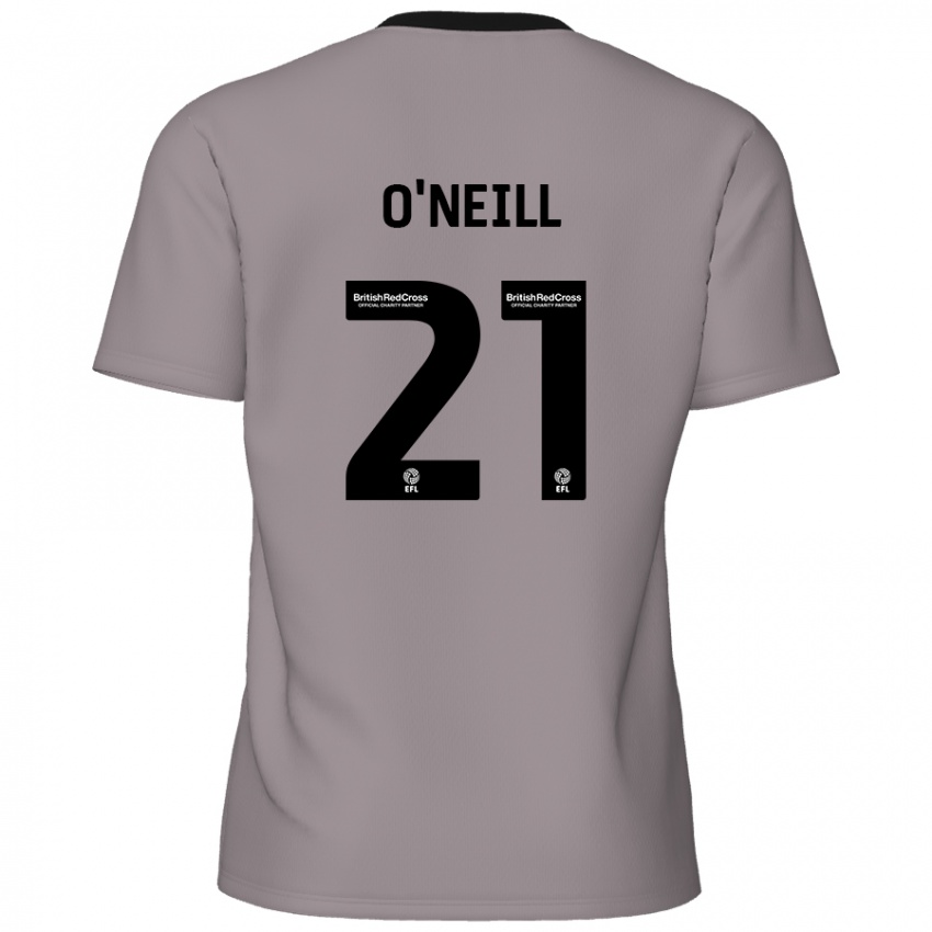 Niño Camiseta Ollie O'neill #21 Gris 2ª Equipación 2024/25 La Camisa Argentina