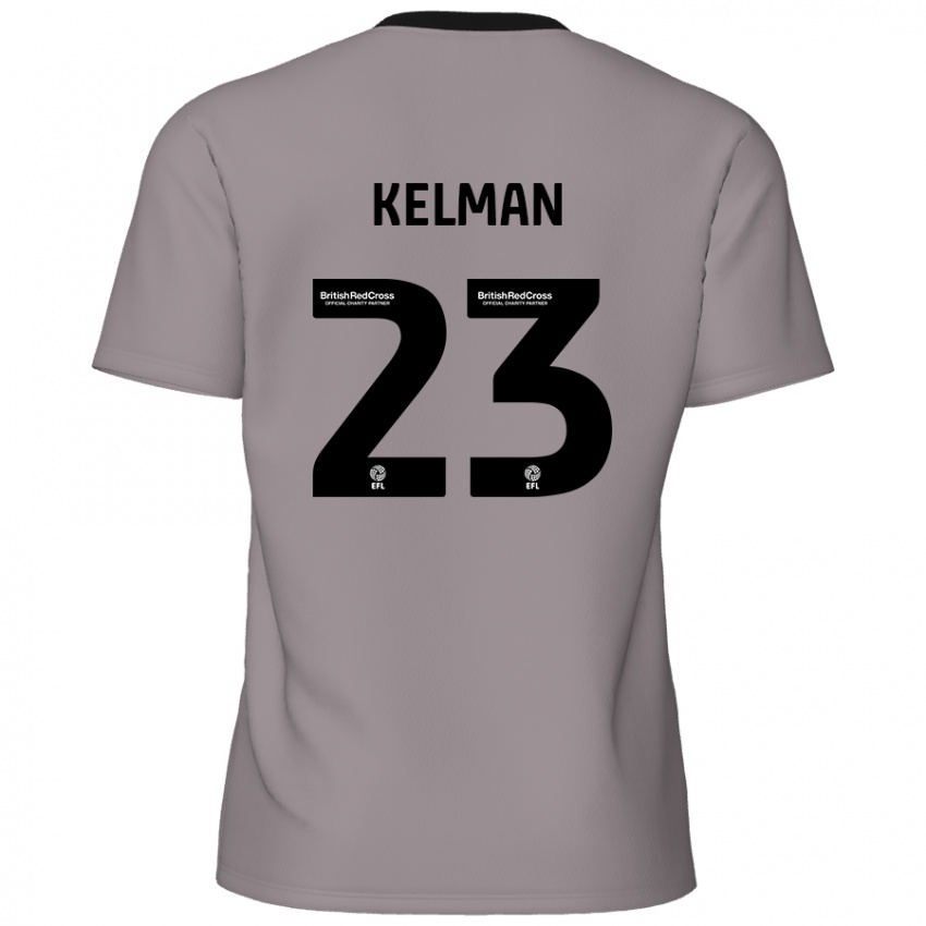 Niño Camiseta Charlie Kelman #23 Gris 2ª Equipación 2024/25 La Camisa Argentina