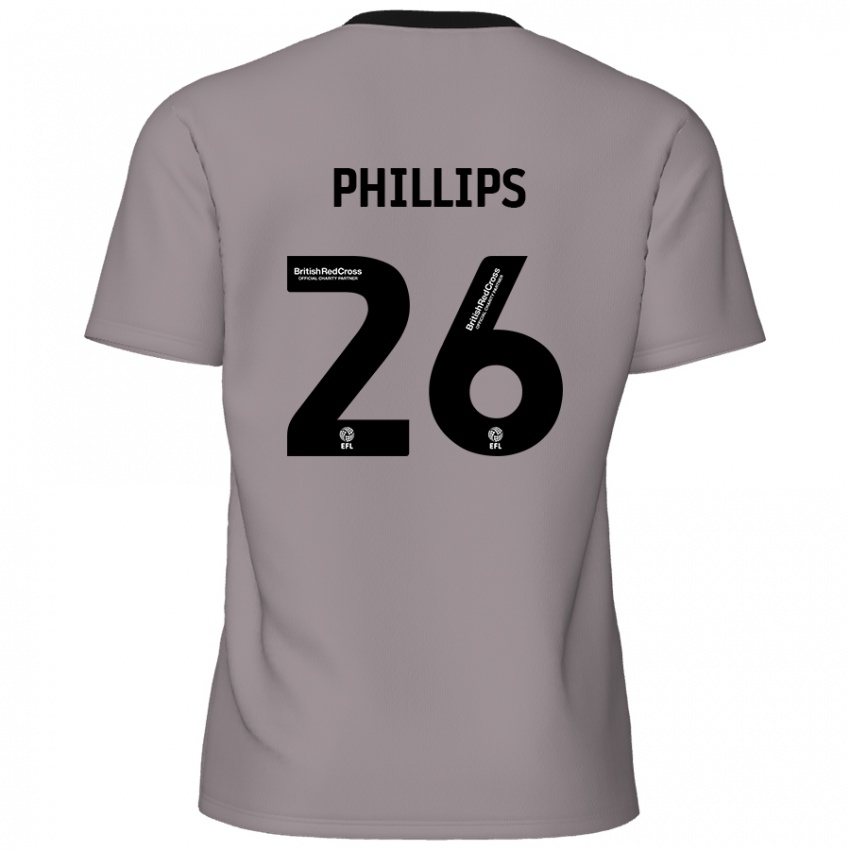 Niño Camiseta Noah Phillips #26 Gris 2ª Equipación 2024/25 La Camisa Argentina