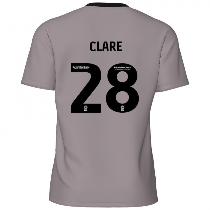 Niño Camiseta Sean Clare #28 Gris 2ª Equipación 2024/25 La Camisa Argentina