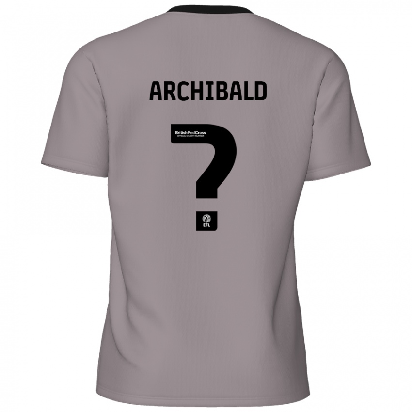 Niño Camiseta Aaron Archibald #0 Gris 2ª Equipación 2024/25 La Camisa Argentina