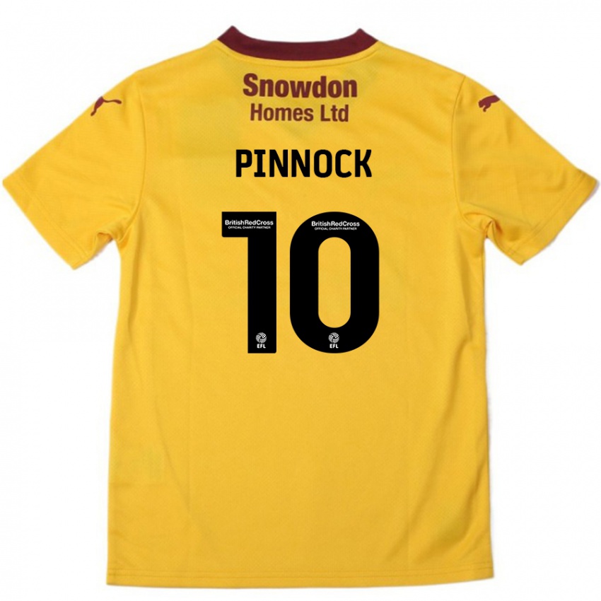 Niño Camiseta Mitch Pinnock #10 Naranja Borgoña 2ª Equipación 2024/25 La Camisa Argentina