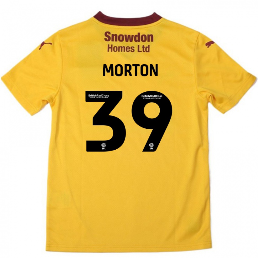 Niño Camiseta Callum Morton #39 Naranja Borgoña 2ª Equipación 2024/25 La Camisa Argentina