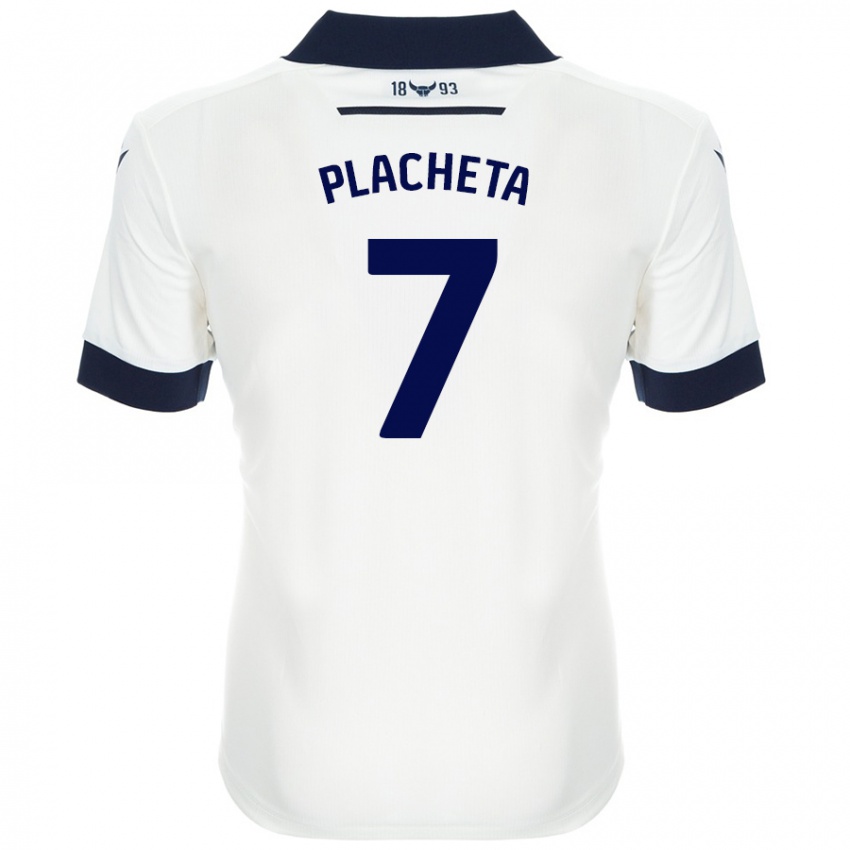 Niño Camiseta Przemyslaw Placheta #7 Blanco Azul Marino 2ª Equipación 2024/25 La Camisa Argentina