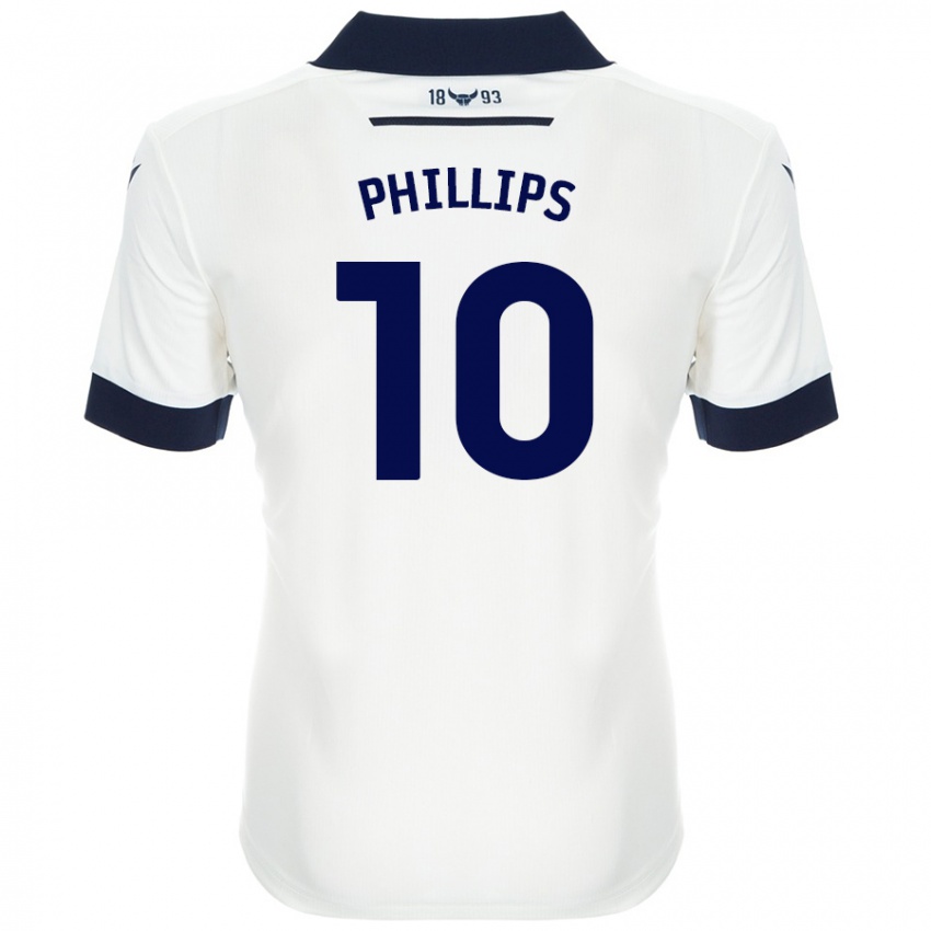 Niño Camiseta Matt Phillips #10 Blanco Azul Marino 2ª Equipación 2024/25 La Camisa Argentina