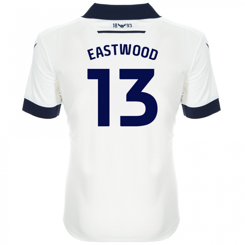 Niño Camiseta Simon Eastwood #13 Blanco Azul Marino 2ª Equipación 2024/25 La Camisa Argentina