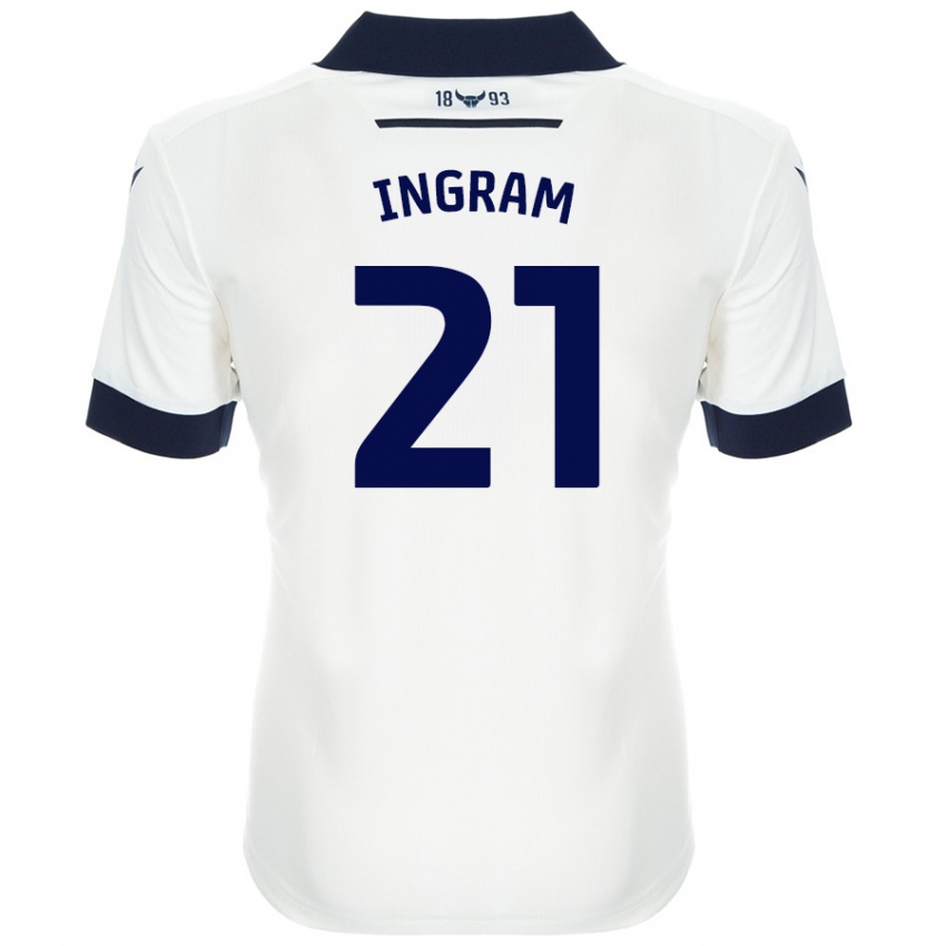 Niño Camiseta Matt Ingram #21 Blanco Azul Marino 2ª Equipación 2024/25 La Camisa Argentina