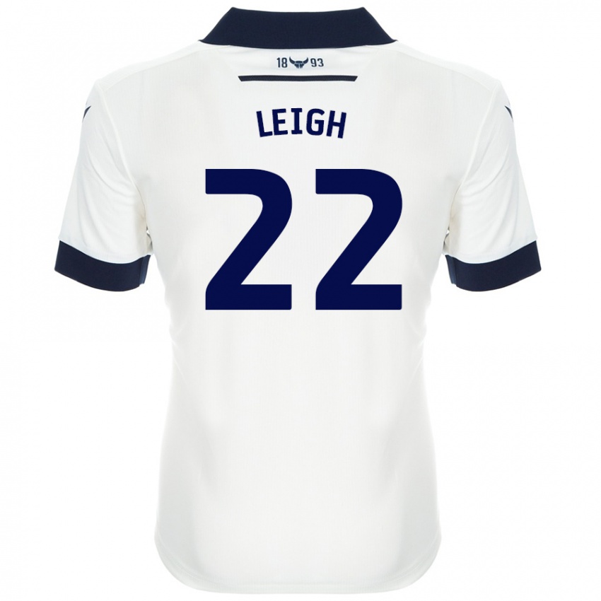 Niño Camiseta Greg Leigh #22 Blanco Azul Marino 2ª Equipación 2024/25 La Camisa Argentina