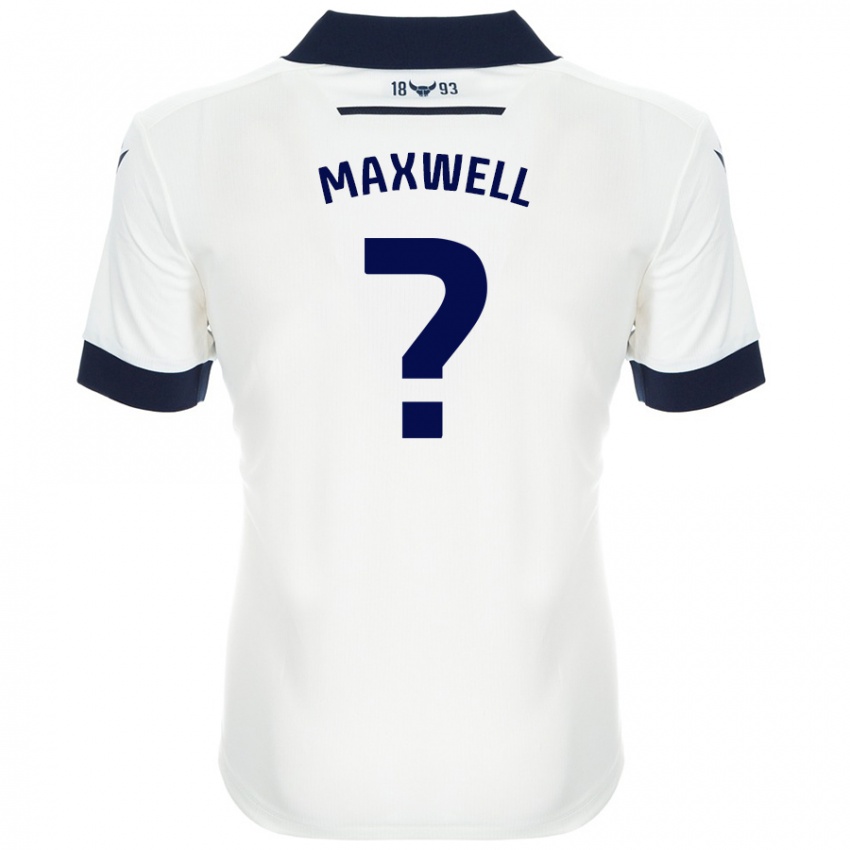 Niño Camiseta Rashane Maxwell #0 Blanco Azul Marino 2ª Equipación 2024/25 La Camisa Argentina