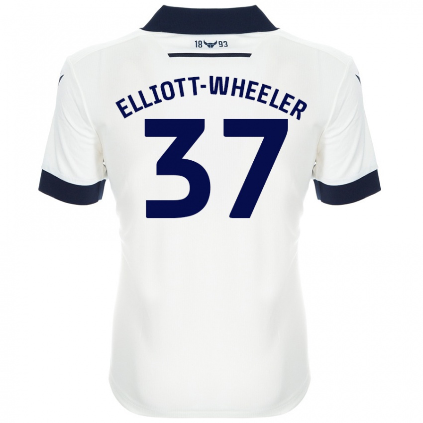 Niño Camiseta Aidan Elliott-Wheeler #37 Blanco Azul Marino 2ª Equipación 2024/25 La Camisa Argentina