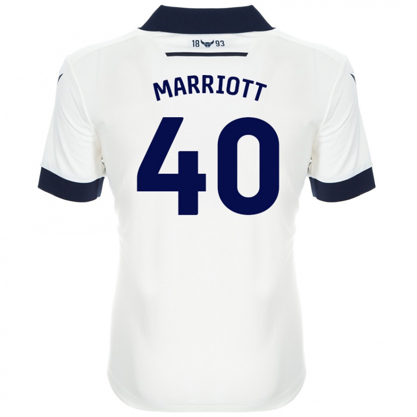 Niño Camiseta Monty Marriott #40 Blanco Azul Marino 2ª Equipación 2024/25 La Camisa Argentina