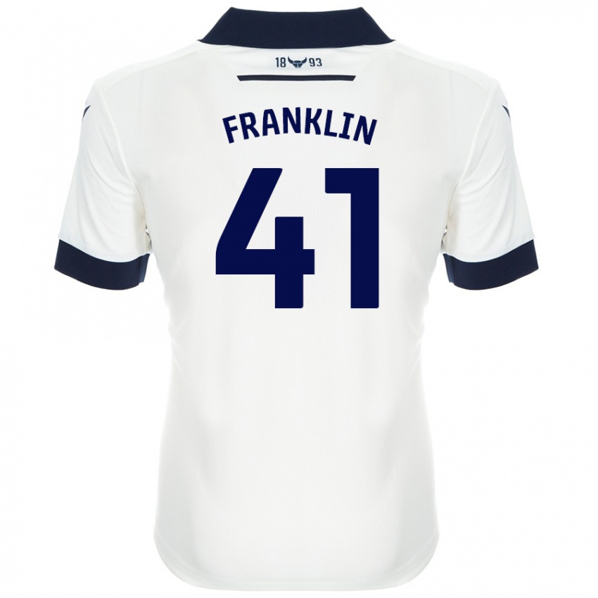 Niño Camiseta George Franklin #41 Blanco Azul Marino 2ª Equipación 2024/25 La Camisa Argentina