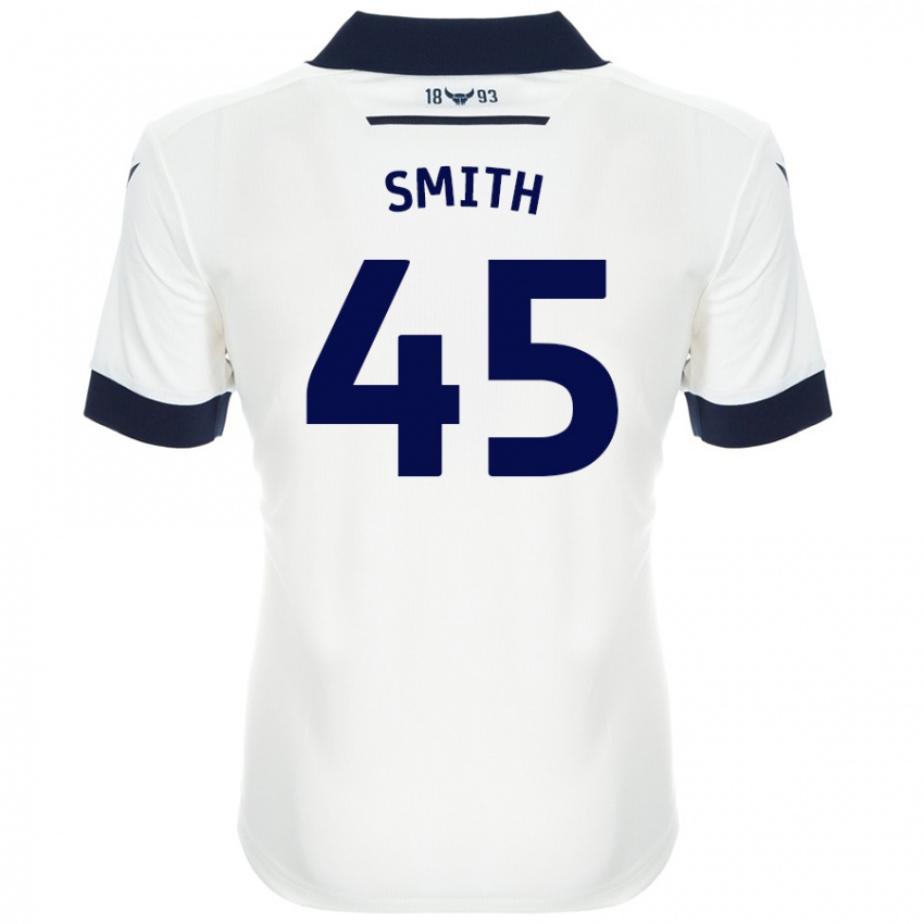 Niño Camiseta Max Smith #45 Blanco Azul Marino 2ª Equipación 2024/25 La Camisa Argentina