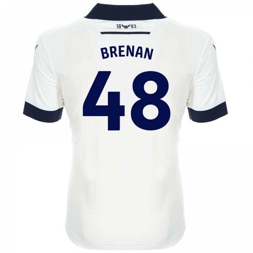 Niño Camiseta Tobias Brenan #48 Blanco Azul Marino 2ª Equipación 2024/25 La Camisa Argentina