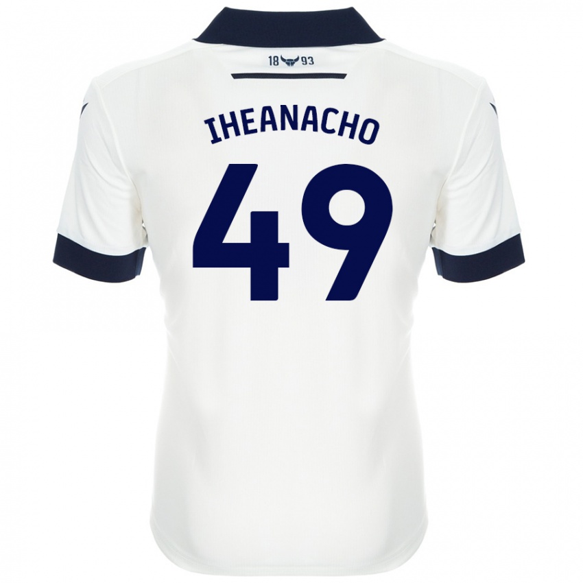 Niño Camiseta Josh Iheanacho #49 Blanco Azul Marino 2ª Equipación 2024/25 La Camisa Argentina