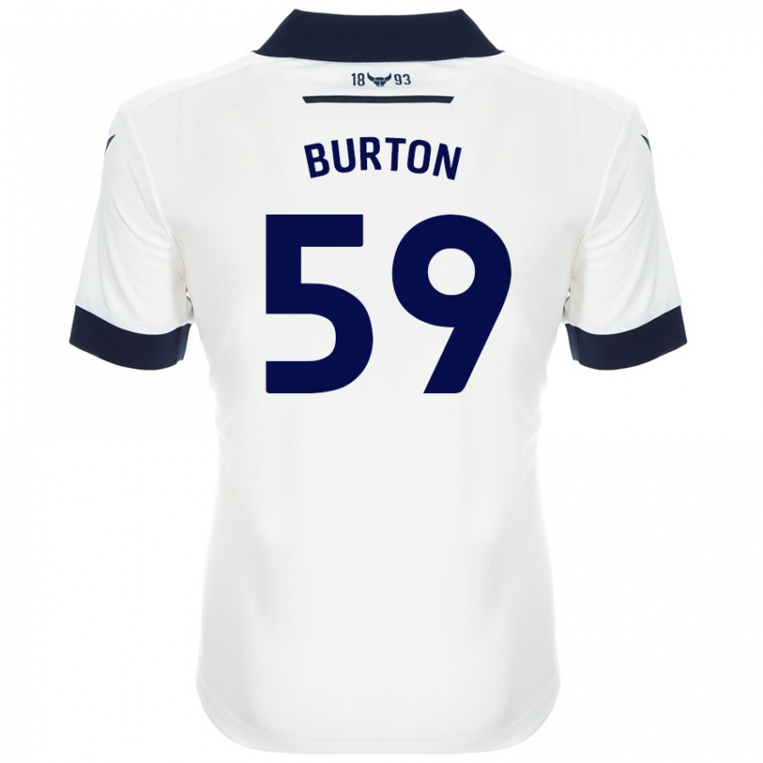 Niño Camiseta Kasway Burton #59 Blanco Azul Marino 2ª Equipación 2024/25 La Camisa Argentina