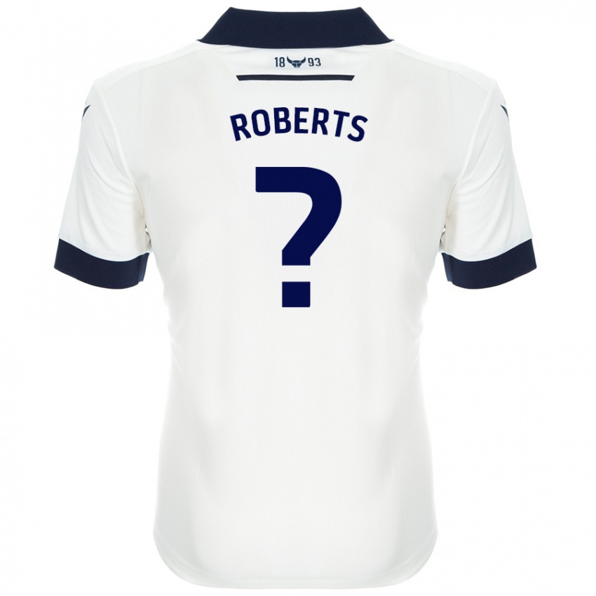 Niño Camiseta Amber Roberts #0 Blanco Azul Marino 2ª Equipación 2024/25 La Camisa Argentina