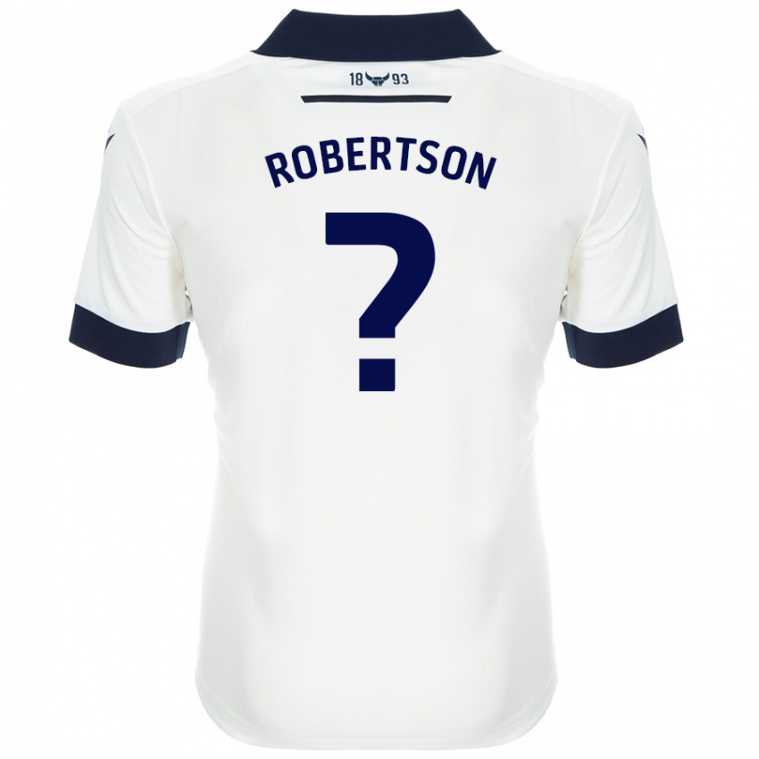 Niño Camiseta Maddie Robertson #0 Blanco Azul Marino 2ª Equipación 2024/25 La Camisa Argentina