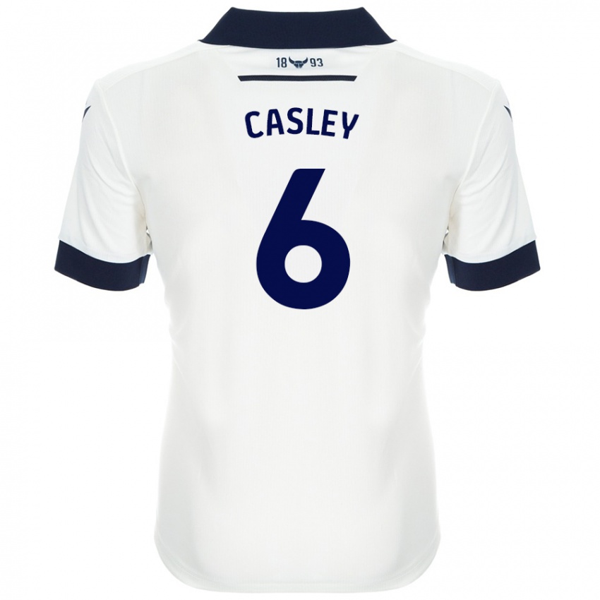 Niño Camiseta Riva Casley #6 Blanco Azul Marino 2ª Equipación 2024/25 La Camisa Argentina