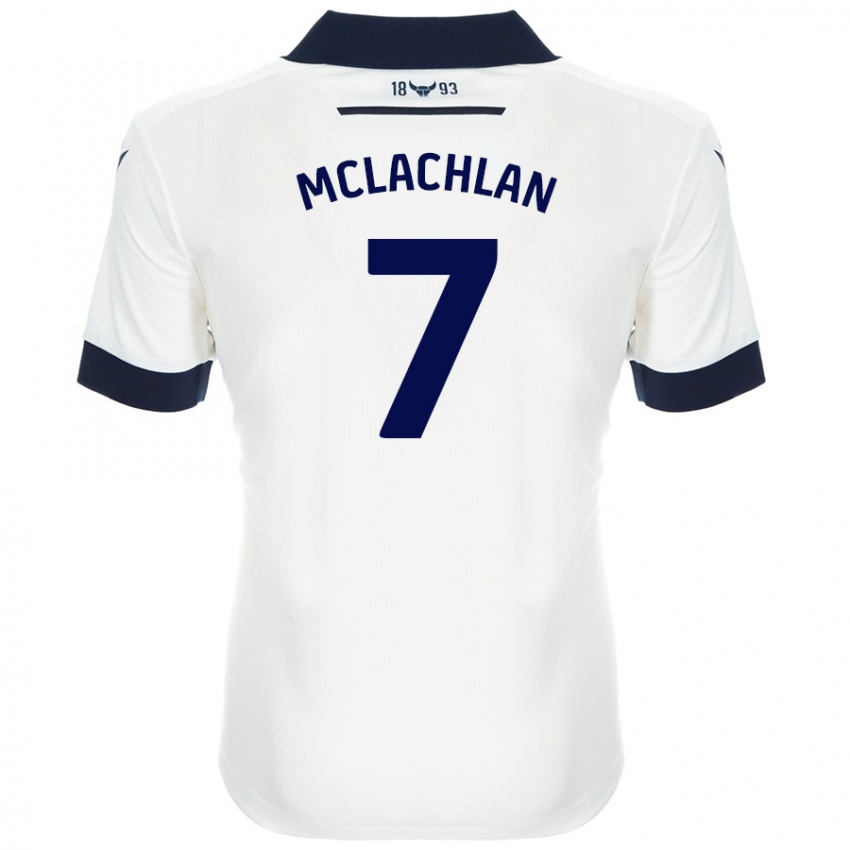 Niño Camiseta Daisy Mclachlan #7 Blanco Azul Marino 2ª Equipación 2024/25 La Camisa Argentina