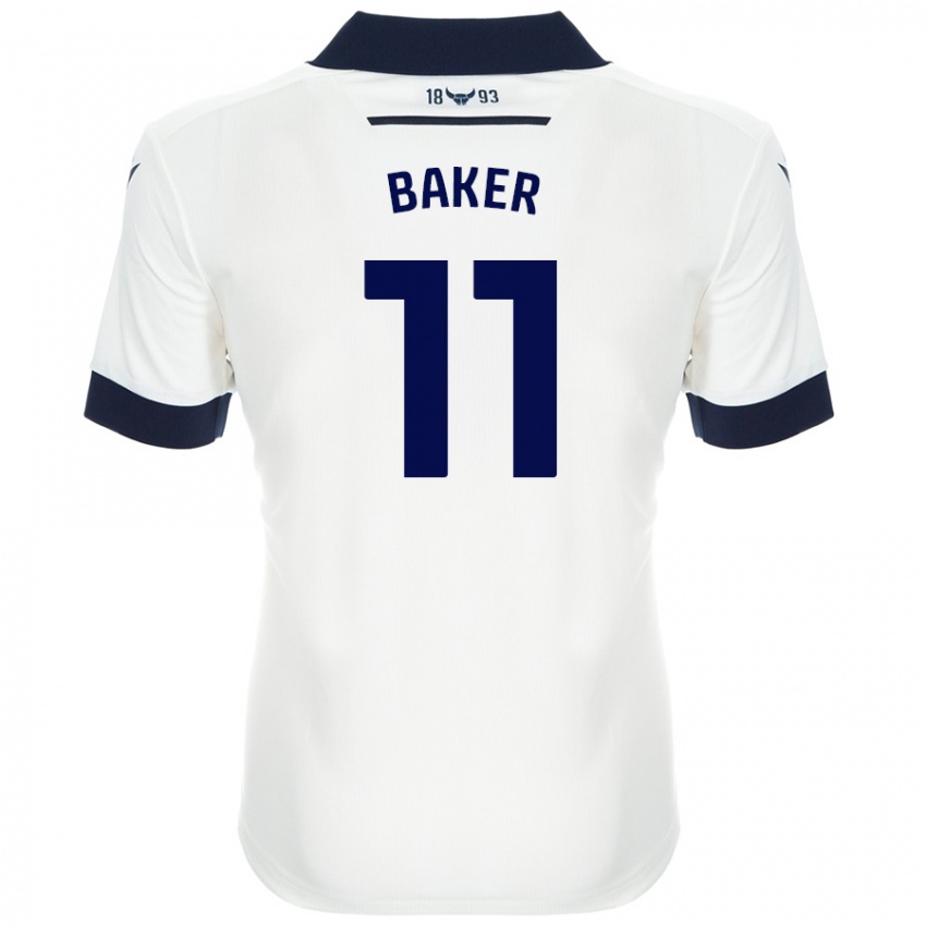 Niño Camiseta Sophie Baker #11 Blanco Azul Marino 2ª Equipación 2024/25 La Camisa Argentina