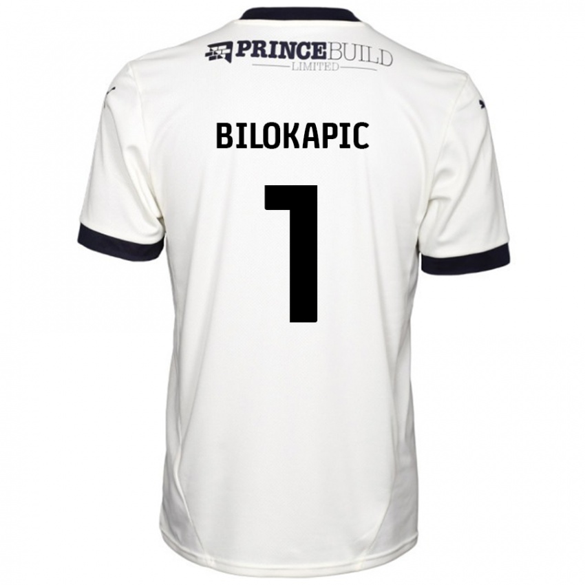 Niño Camiseta Nicholas Bilokapic #1 Blanquecino Negro 2ª Equipación 2024/25 La Camisa Argentina