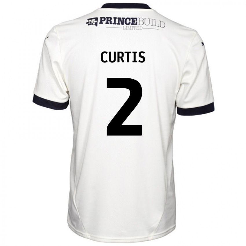 Niño Camiseta Sam Curtis #2 Blanquecino Negro 2ª Equipación 2024/25 La Camisa Argentina