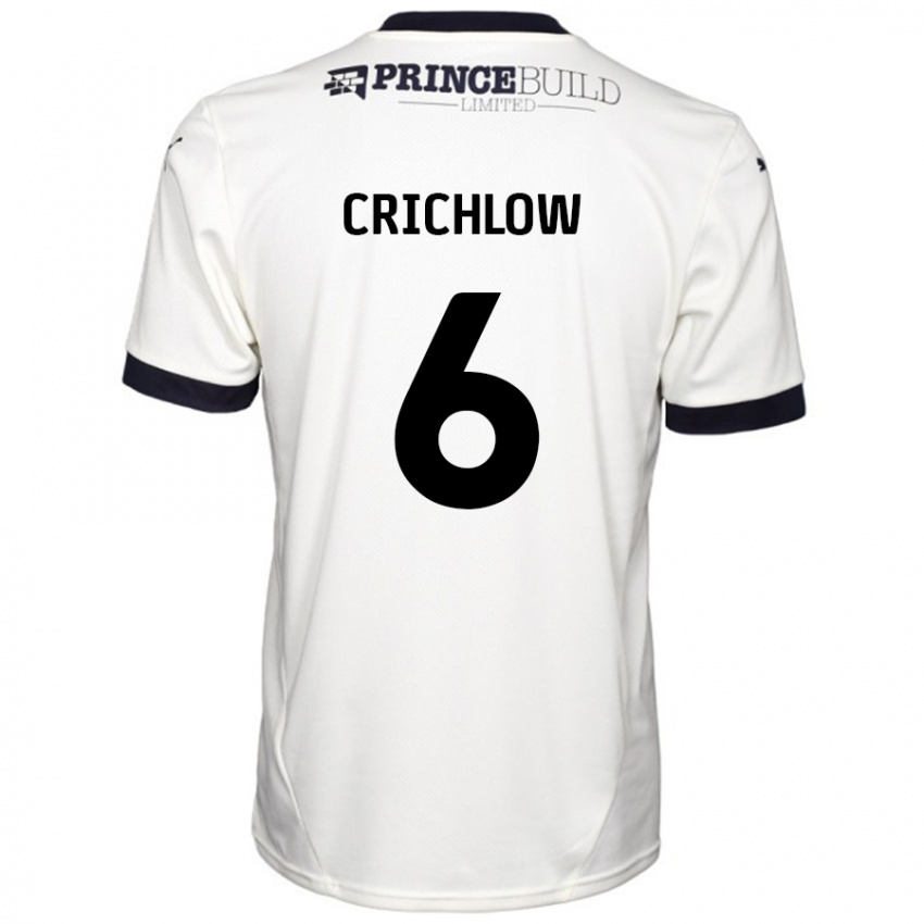 Niño Camiseta Romoney Crichlow #6 Blanquecino Negro 2ª Equipación 2024/25 La Camisa Argentina