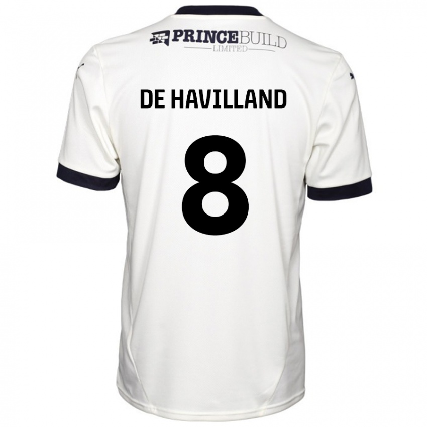 Niño Camiseta Ryan De Havilland #8 Blanquecino Negro 2ª Equipación 2024/25 La Camisa Argentina