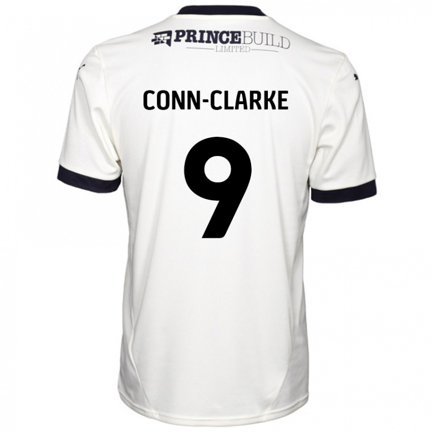 Niño Camiseta Chris Conn-Clarke #9 Blanquecino Negro 2ª Equipación 2024/25 La Camisa Argentina