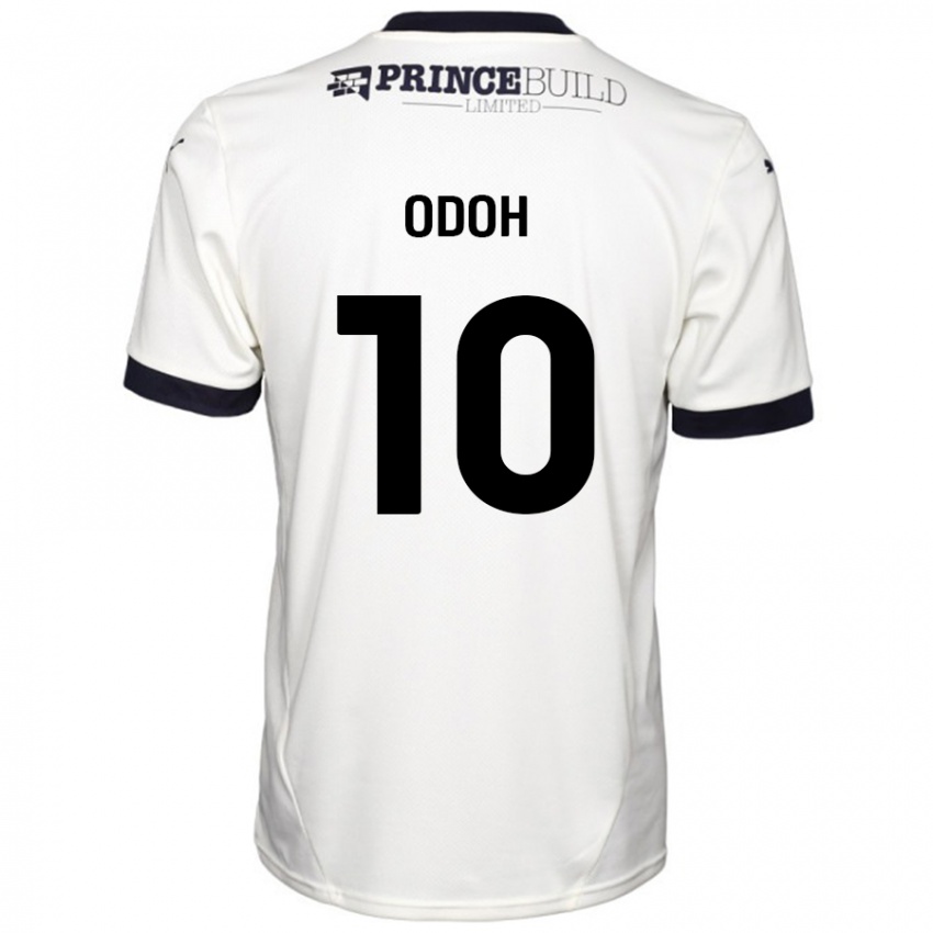 Niño Camiseta Abraham Odoh #10 Blanquecino Negro 2ª Equipación 2024/25 La Camisa Argentina