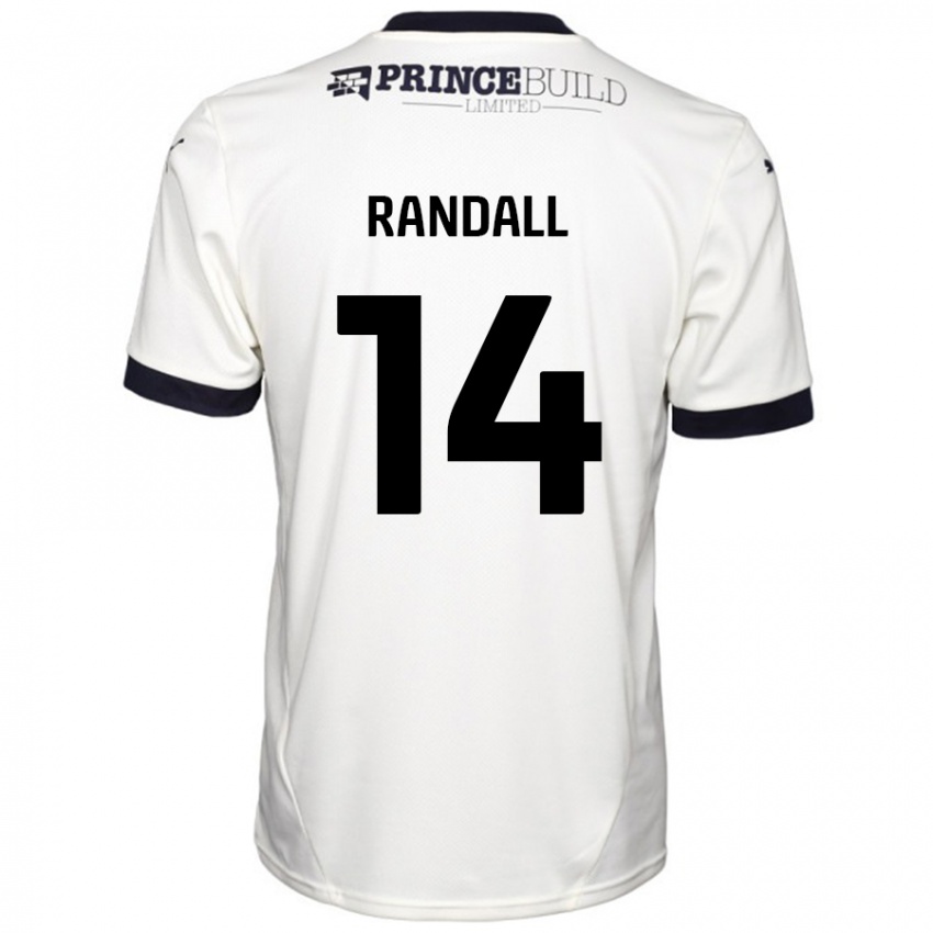 Niño Camiseta Joel Randall #14 Blanquecino Negro 2ª Equipación 2024/25 La Camisa Argentina