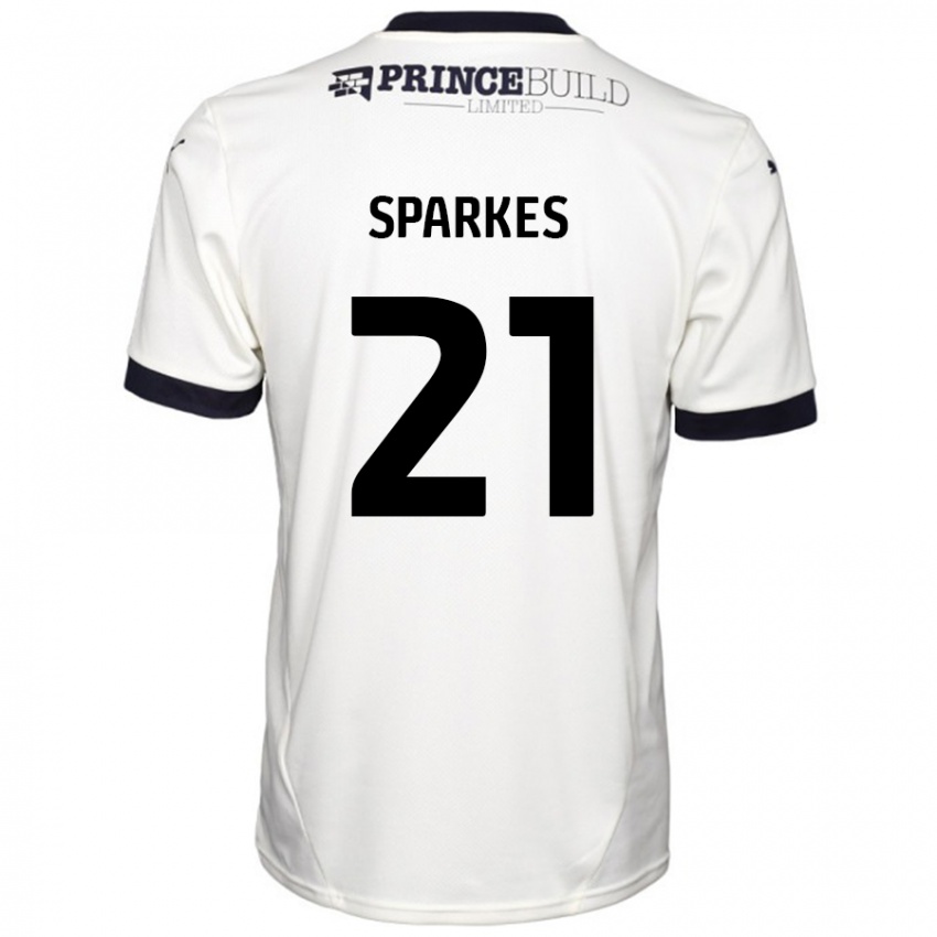 Niño Camiseta Jack Sparkes #21 Blanquecino Negro 2ª Equipación 2024/25 La Camisa Argentina