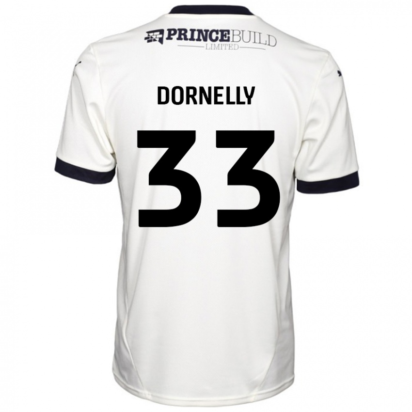 Niño Camiseta James Dornelly #33 Blanquecino Negro 2ª Equipación 2024/25 La Camisa Argentina