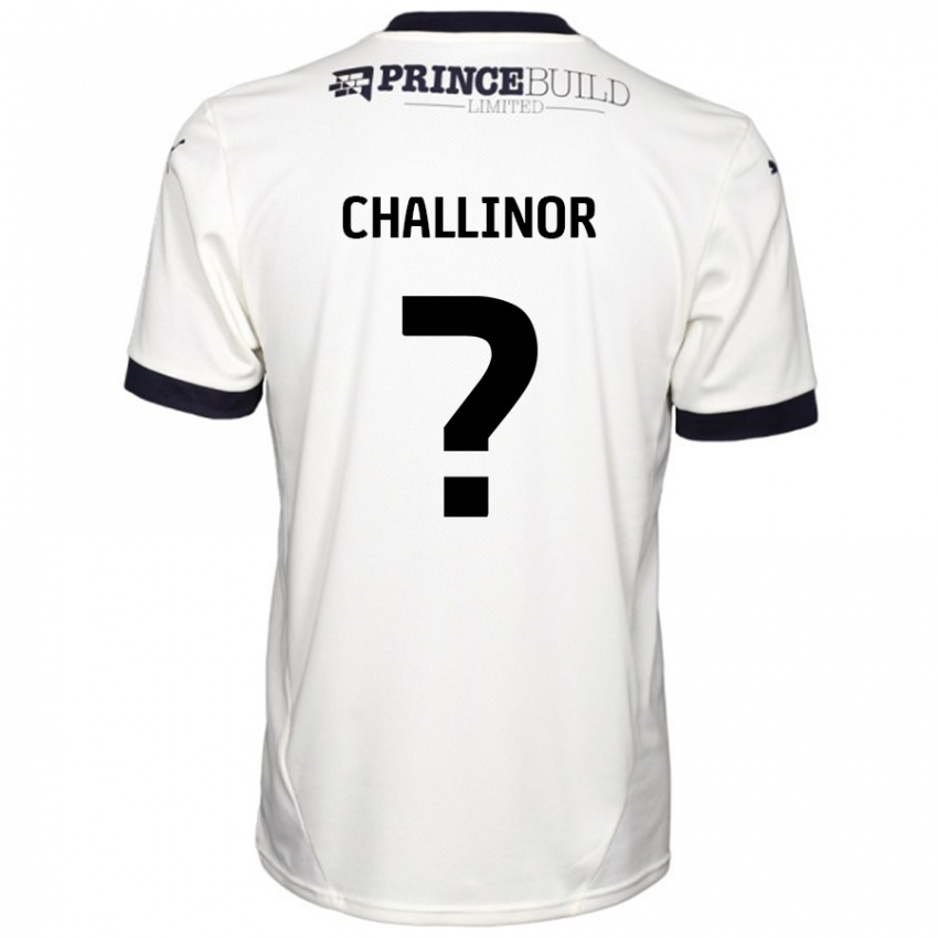 Niño Camiseta Ben Challinor #0 Blanquecino Negro 2ª Equipación 2024/25 La Camisa Argentina