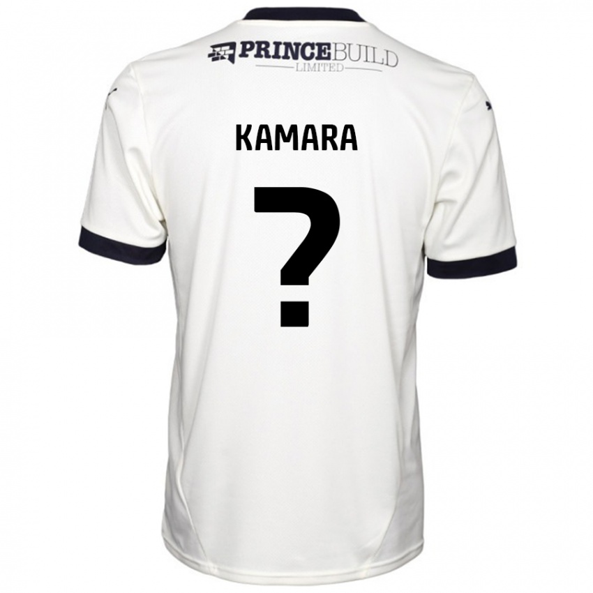 Niño Camiseta David Kamara #0 Blanquecino Negro 2ª Equipación 2024/25 La Camisa Argentina